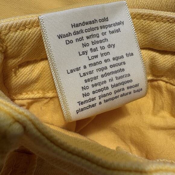 Judy Blue Womens Yellow Braided Waist Cropped Wide Leg Jeans Size 5/27 Preppy - Picture 13 of 14